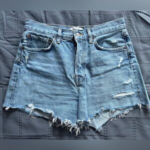 Agolde Parker Vintage Cutoff Long Denim Shorts